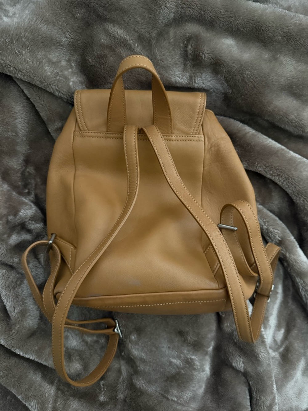 Coach Tan Leather Backpack Purse - Picture 4 of 4